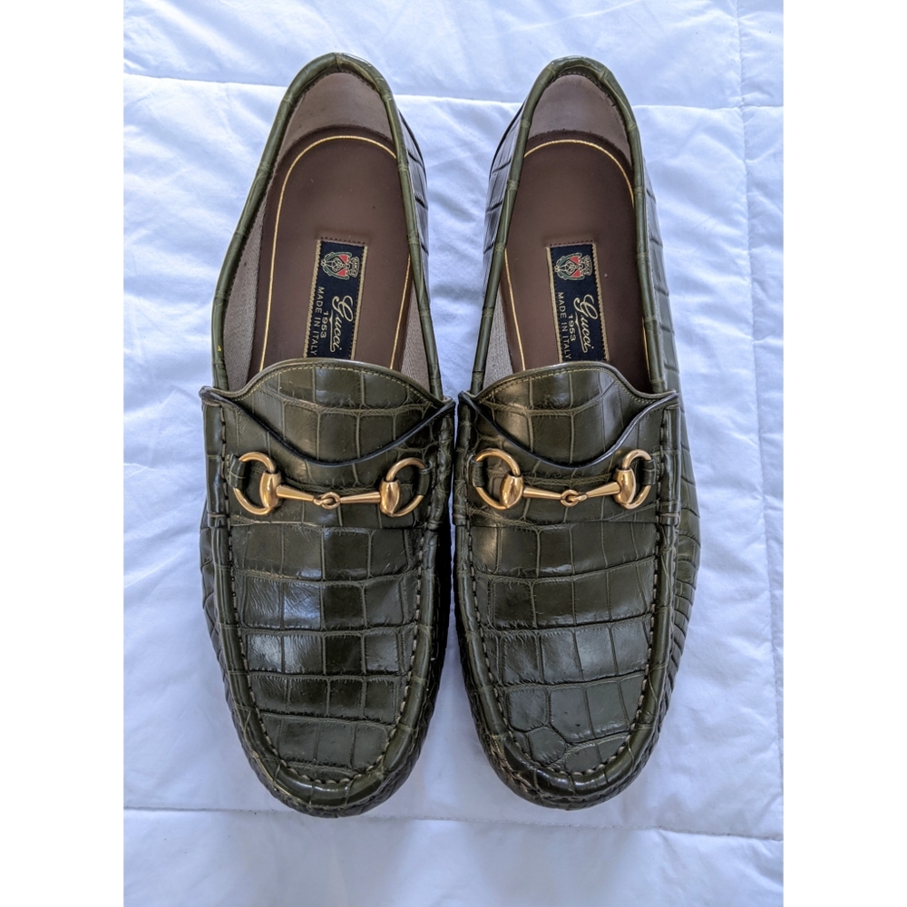 •Gucci• 1953 Horsebit Crocodile Loafer
